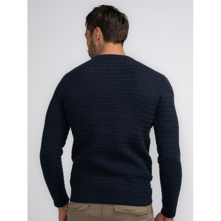 maillot homme  petrol men knitwear round neck basic