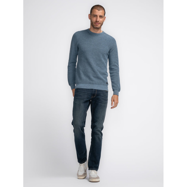 maillot homme  petrol men knitwear round neck basic