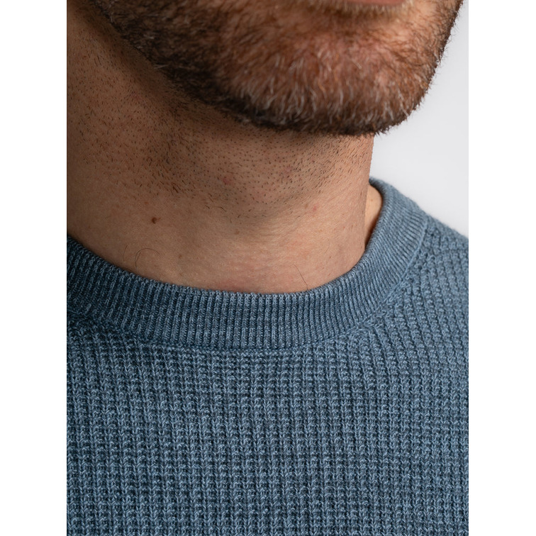 maillot homme  petrol men knitwear round neck basic