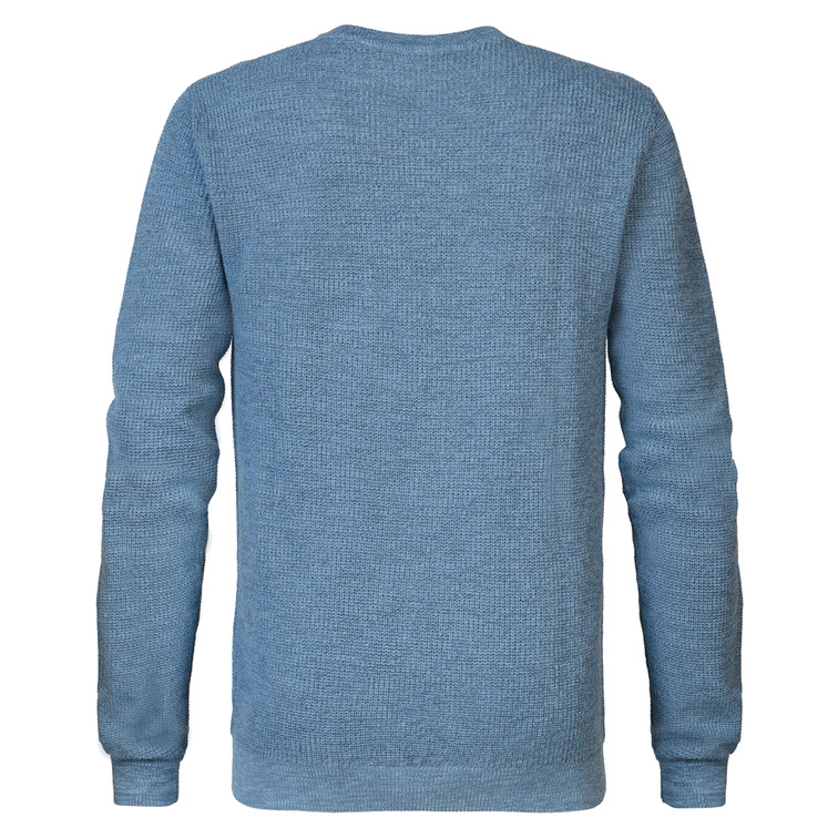 maillot homme  petrol men knitwear round neck basic