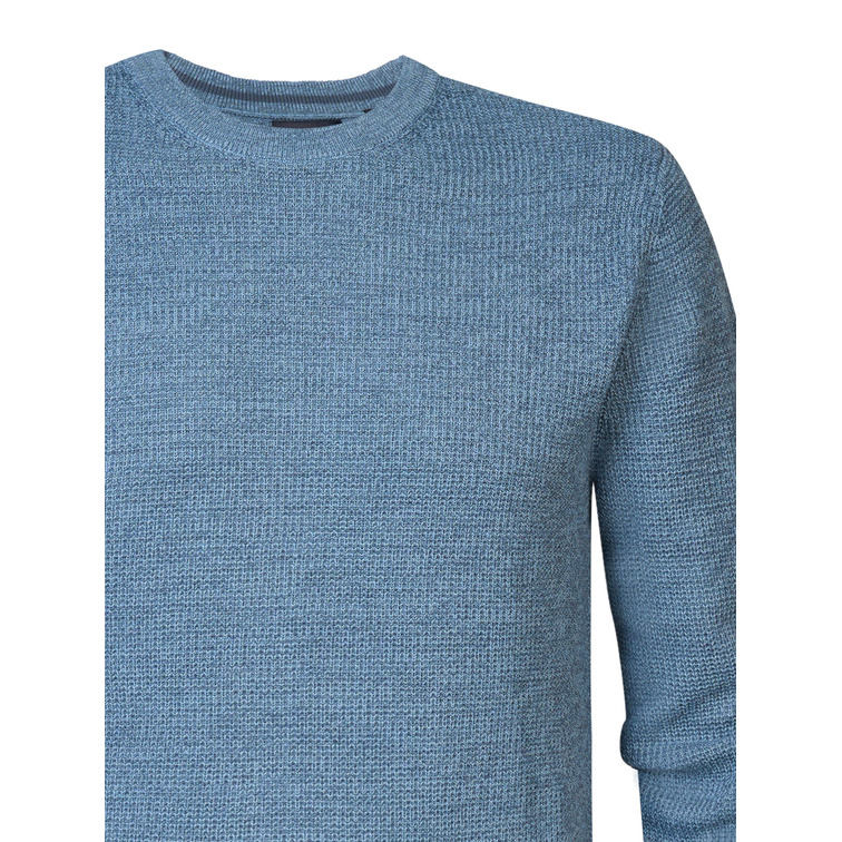 maillot homme  petrol men knitwear round neck basic