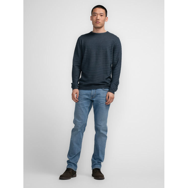 maillot homme  petrol men knitwear round neck basic