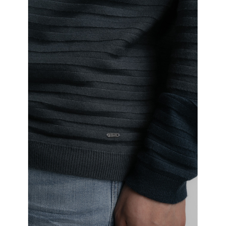 maillot homme  petrol men knitwear round neck basic