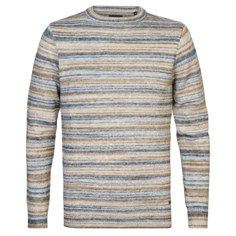 maillot homme  petrol men knitwear round neck basic