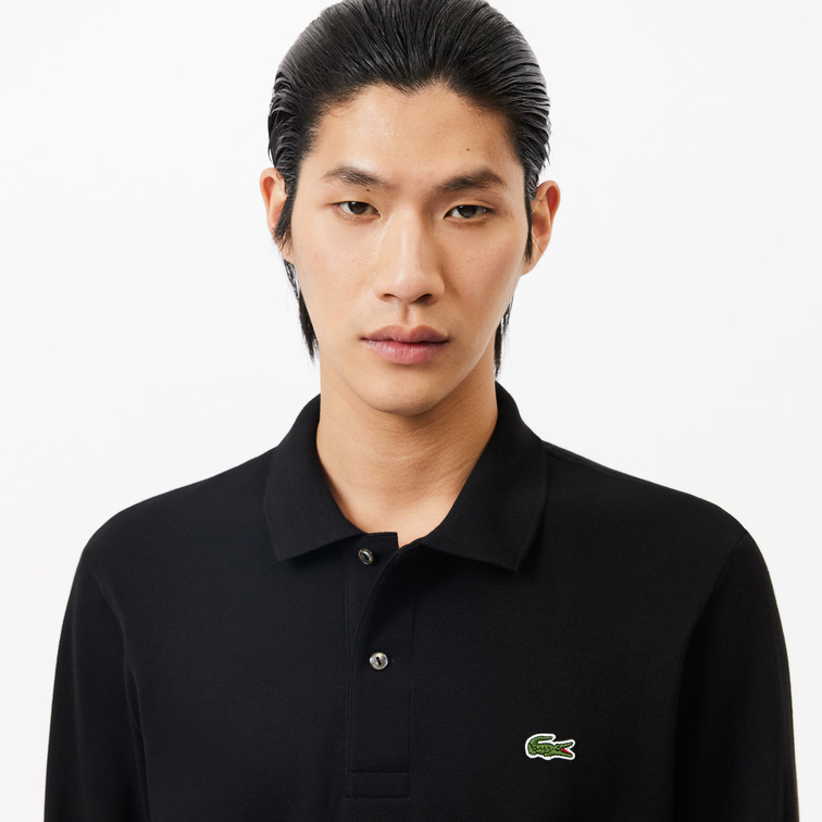 pôle homme  lacoste chemise col bord-cotes manches