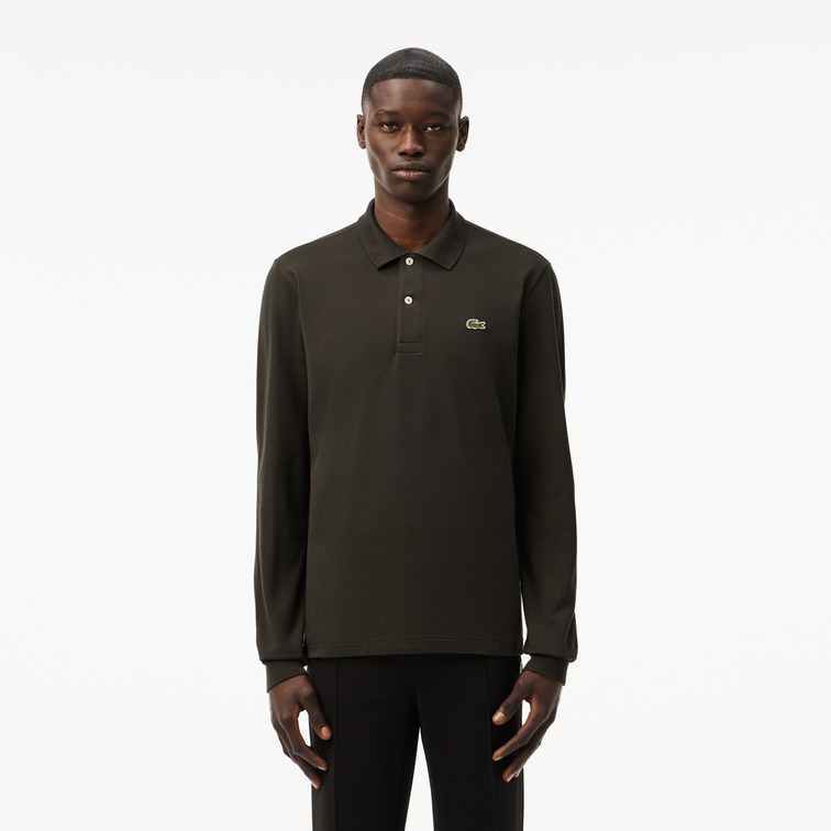 pôle homme  lacoste chemise col bord-cotes manches