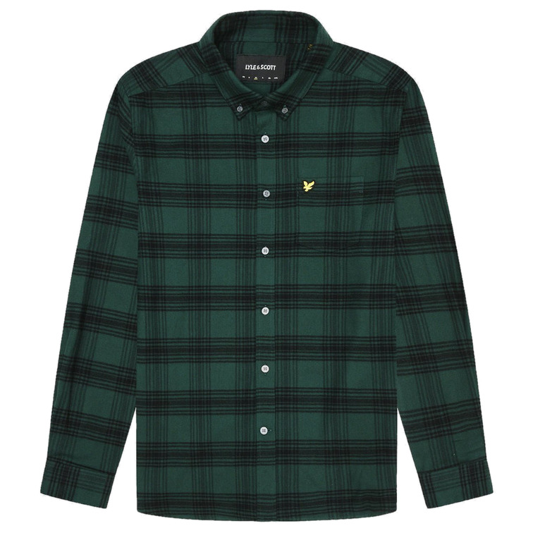 chemise homme  lylesc tonal check flannel shirt