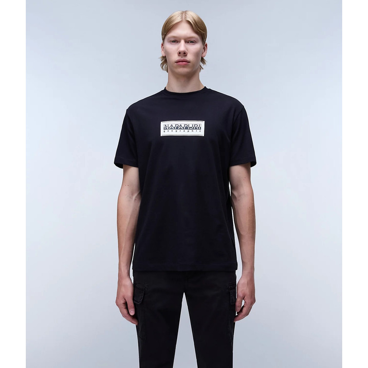 t-shirt homme  napapijri s-box logo ss