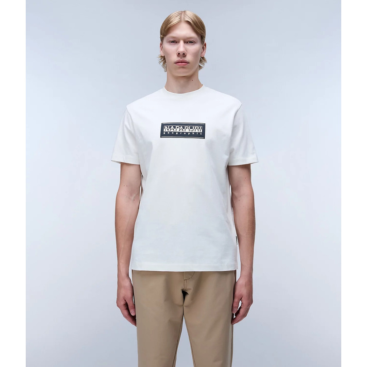 t-shirt homme  napapijri s-box logo ss