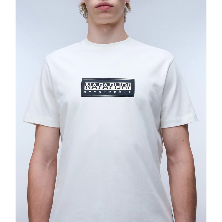 t-shirt homme  napapijri s-box logo ss