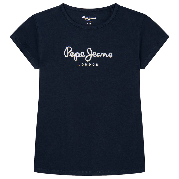 t-shirt fille  pepe jeans hana glitter s/s n