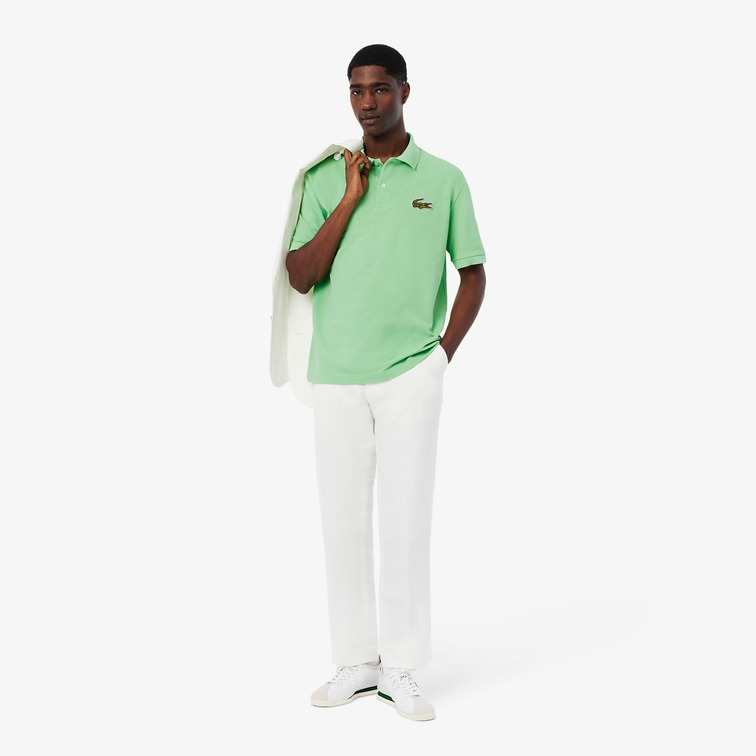 pôle homme  lacoste chemise col bord-cotes manches