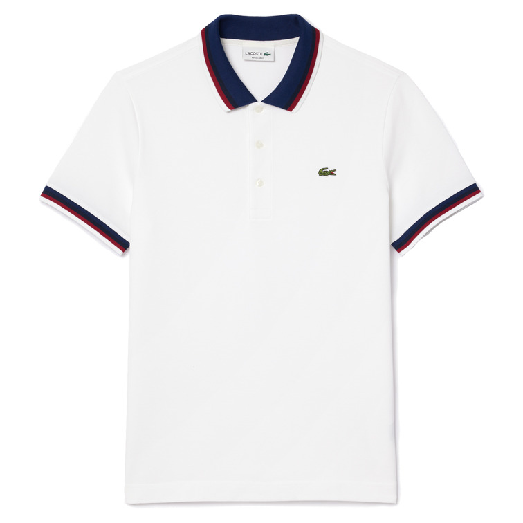 pôle homme  lacoste chemise col bord-cotes manches