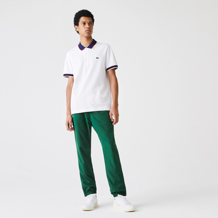 pôle homme  lacoste chemise col bord-cotes manches