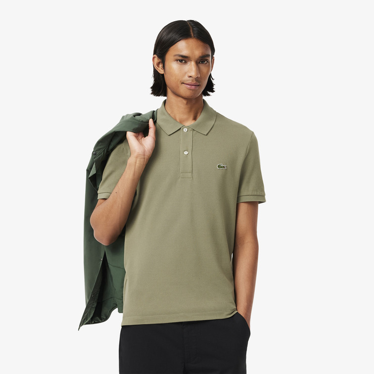 pôle homme  lacoste chemise col bord-cotes manches