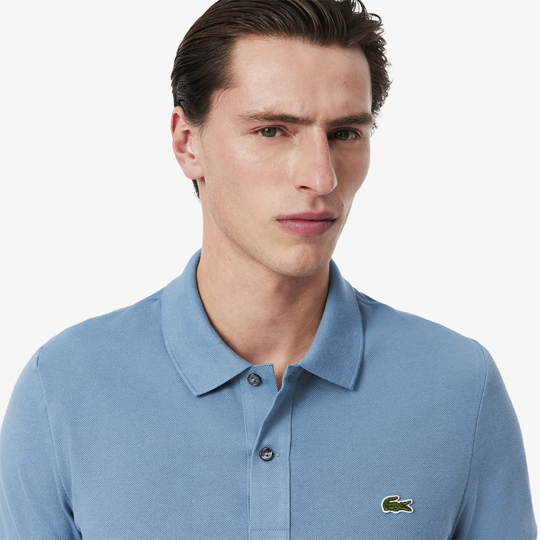 pôle homme  lacoste chemise col bord-cotes manches