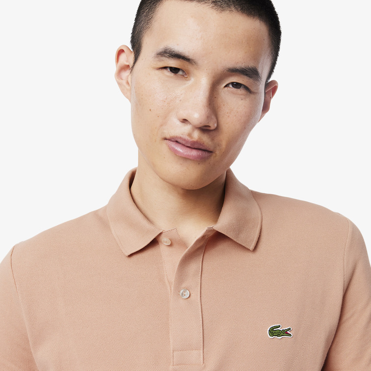 pôle homme  lacoste chemise col bord-cotes manches