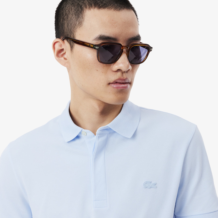 pôle homme  lacoste chemise col bord-cotes manches