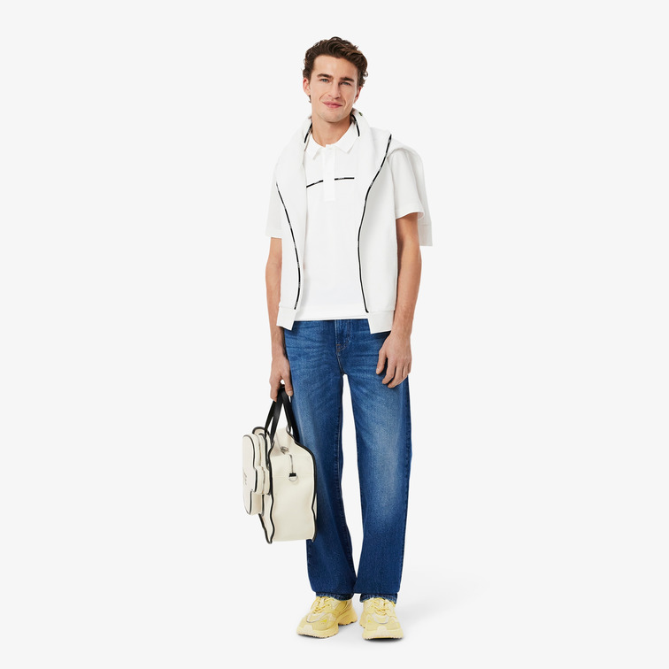 pôle homme  lacoste chemise col bord-cotes manches