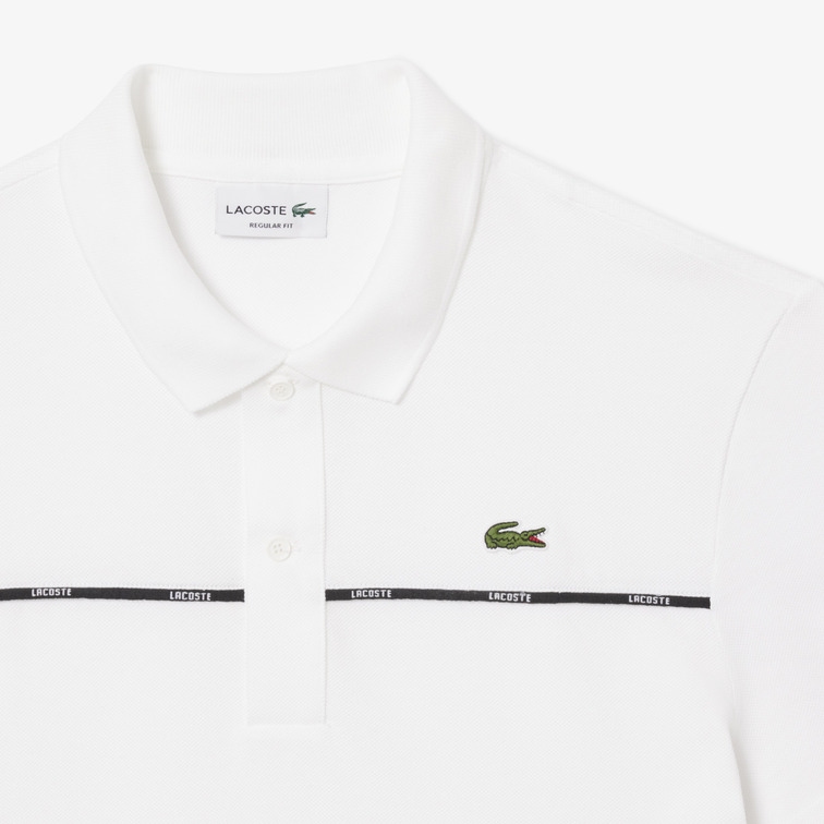 pôle homme  lacoste chemise col bord-cotes manches