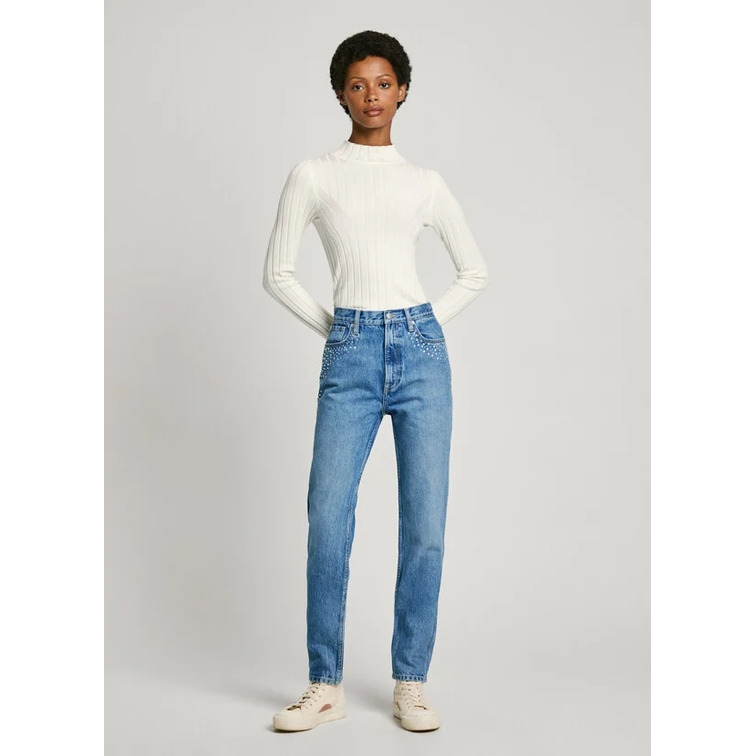 jeans femme  pepe jeans slim jeans uhw sparkle