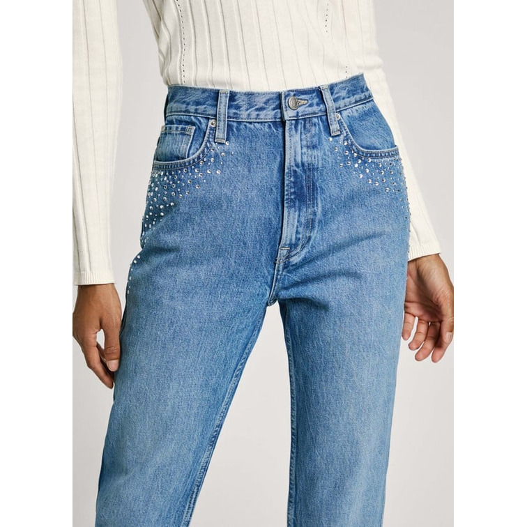 jeans femme  pepe jeans slim jeans uhw sparkle