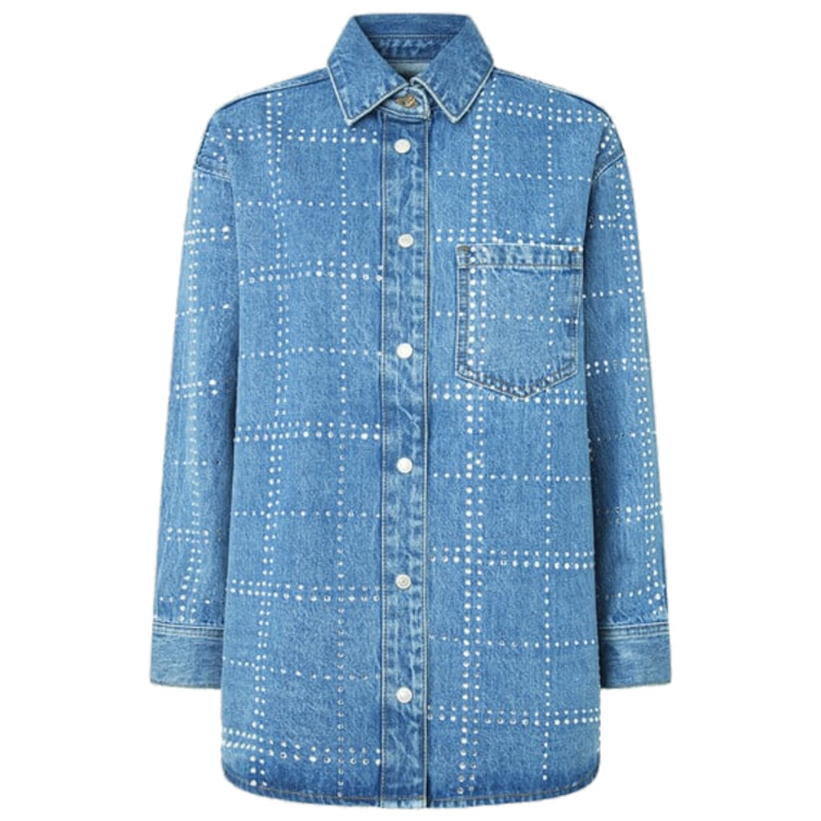 chemise femme  pepe jeans overshirt glitter