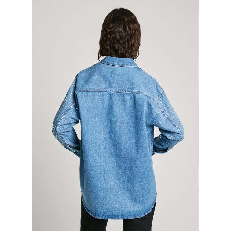 chemise femme  pepe jeans overshirt glitter