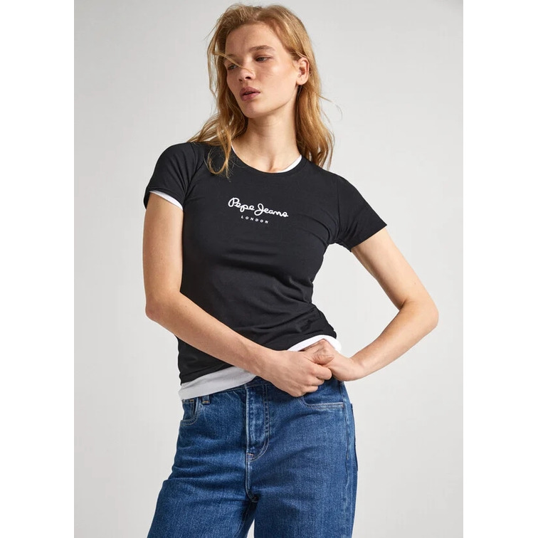 t-shirt femme  pepe jeans new virginia ss n