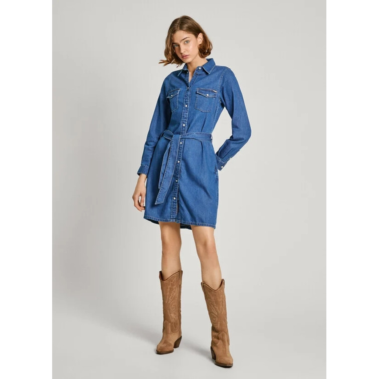 robe femme  pepe jeans regular denim dress