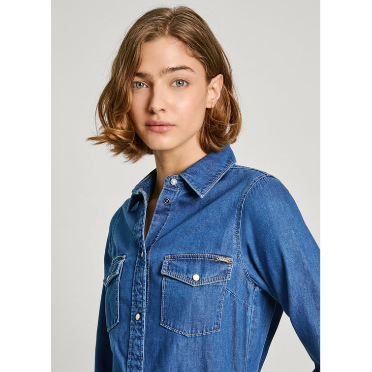 robe femme  pepe jeans regular denim dress