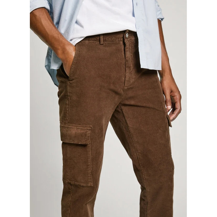 pantalon homme  pepe jeans slim cargo corduroy