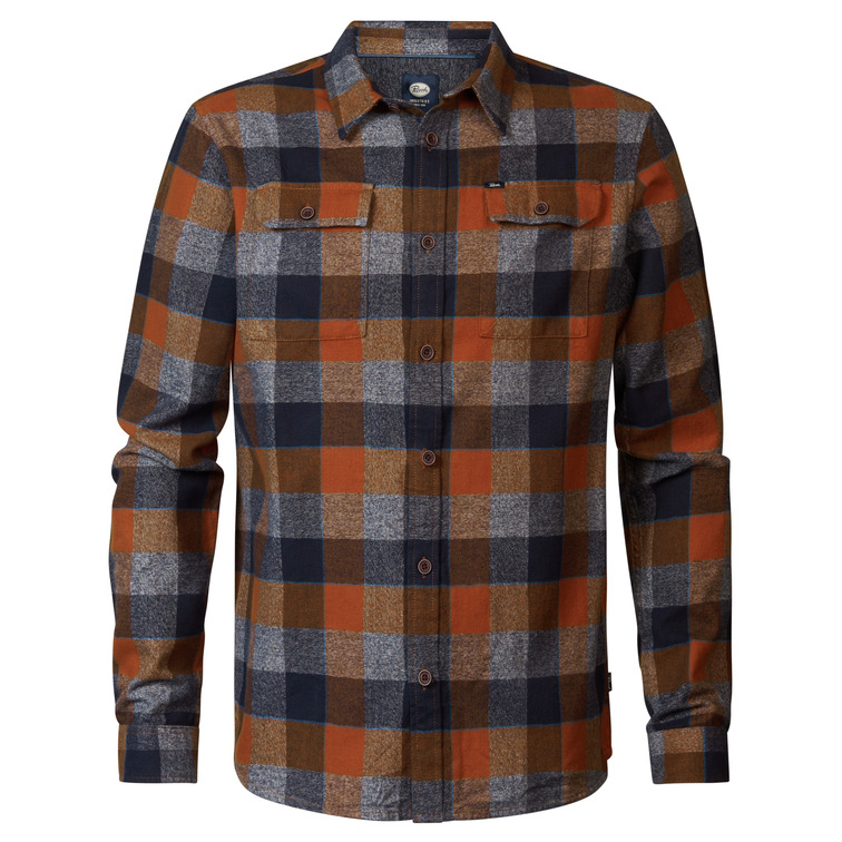 chemise homme  petrol men shirt long sleeve check