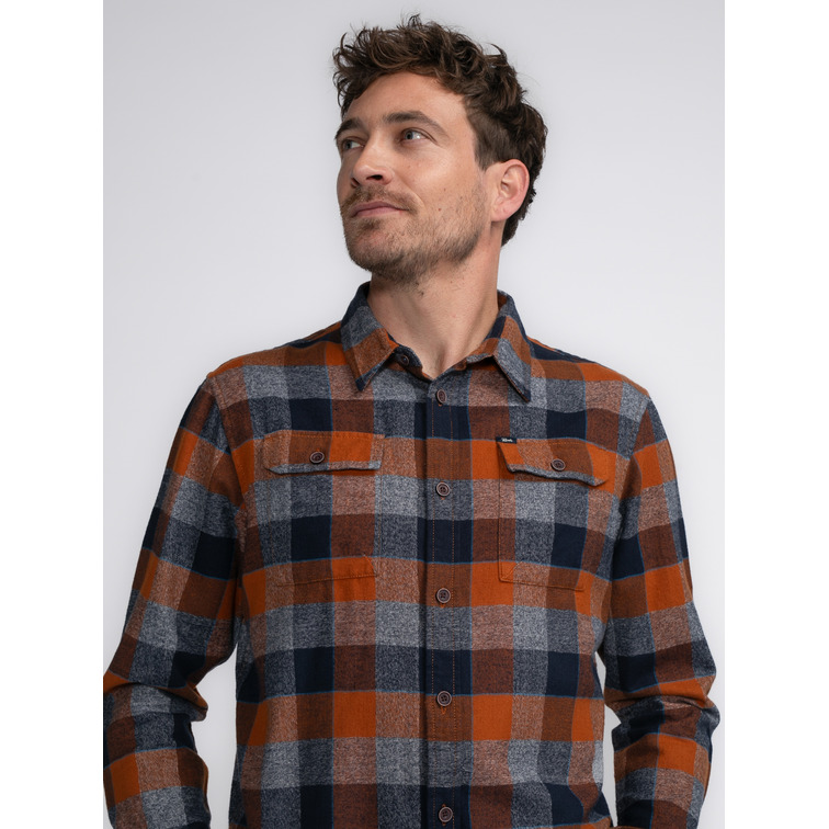 chemise homme  petrol men shirt long sleeve check