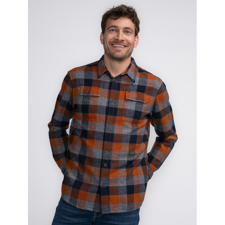 chemise homme  petrol men shirt long sleeve check