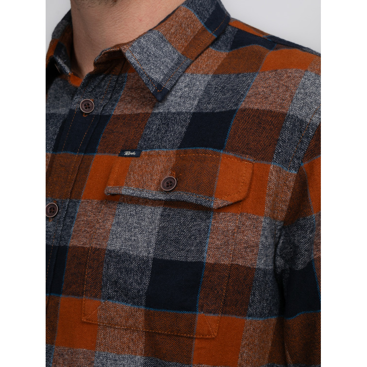 chemise homme  petrol men shirt long sleeve check