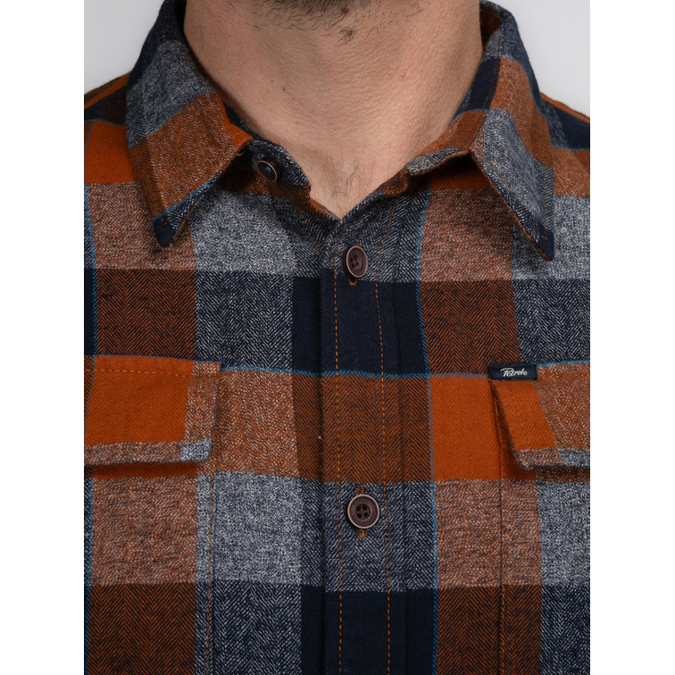 chemise homme  petrol men shirt long sleeve check