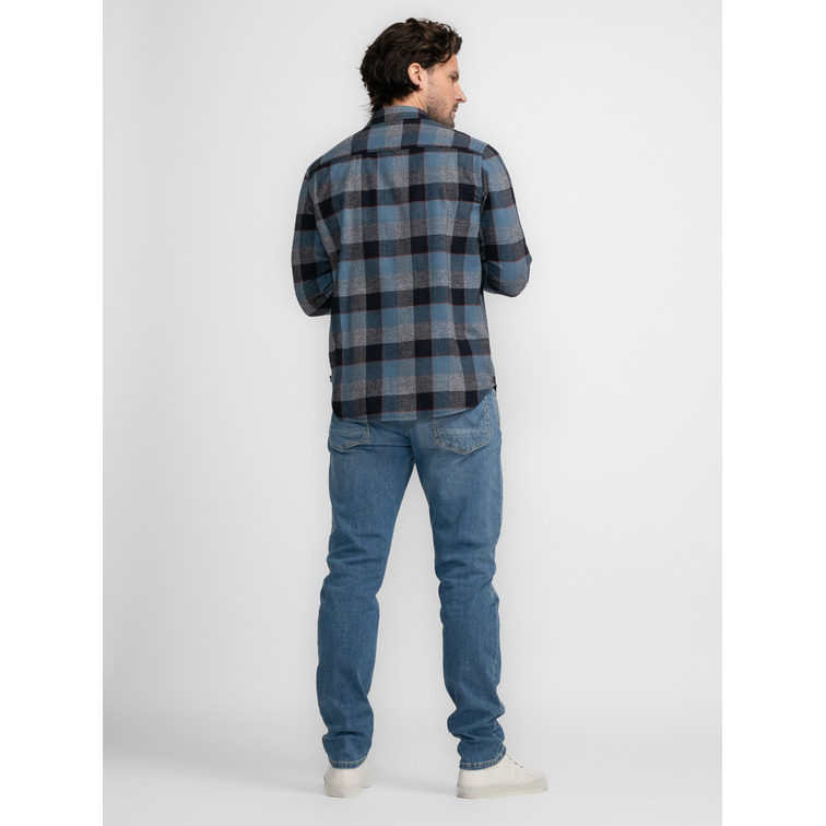 chemise homme  petrol men shirt long sleeve check