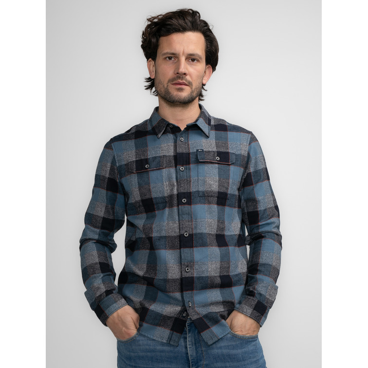 chemise homme  petrol men shirt long sleeve check