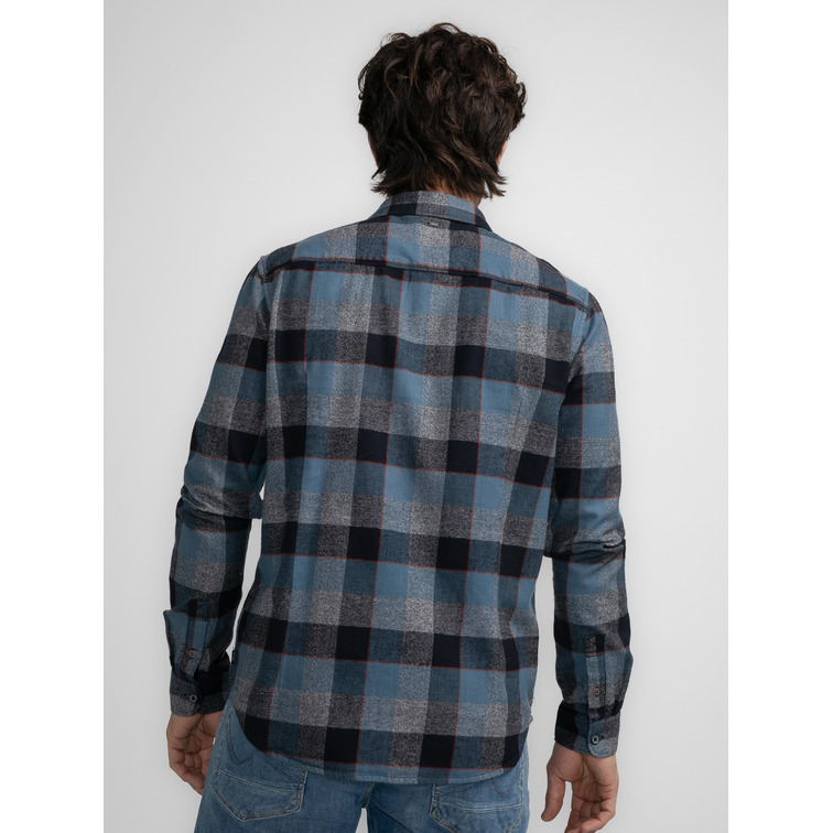 chemise homme  petrol men shirt long sleeve check