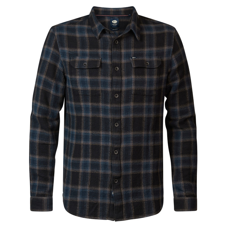 chemise homme  petrol men shirt long sleeve check