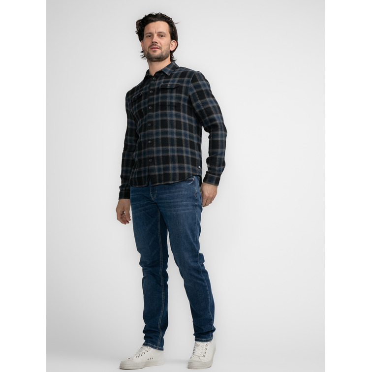 chemise homme  petrol men shirt long sleeve check