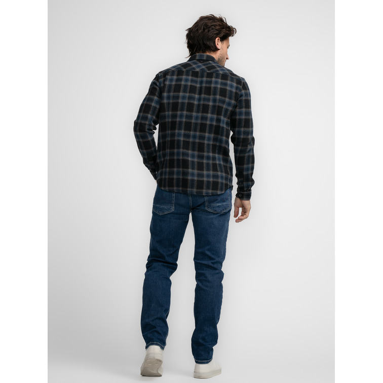 chemise homme  petrol men shirt long sleeve check