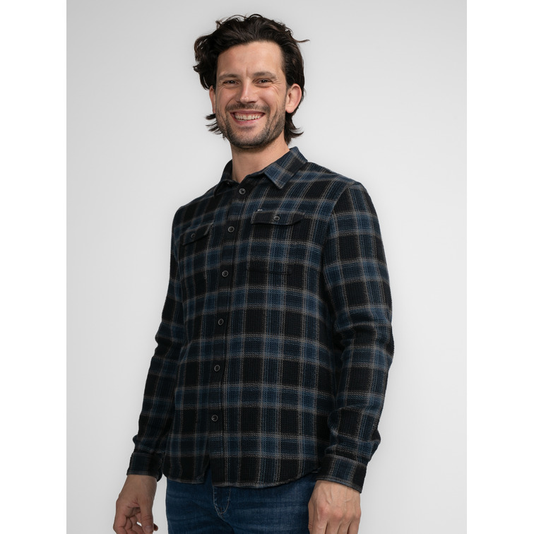 chemise homme  petrol men shirt long sleeve check