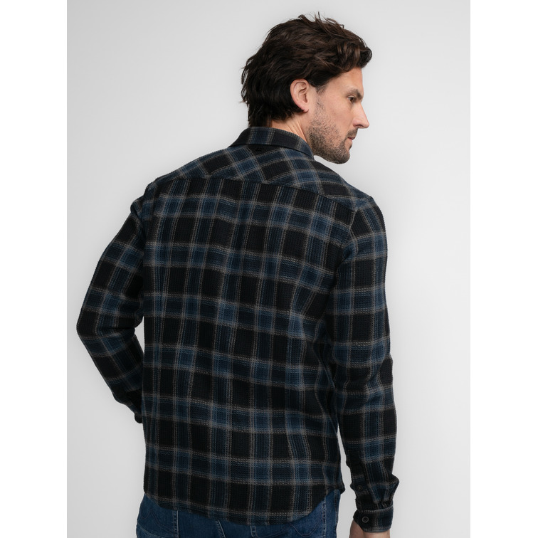 chemise homme  petrol men shirt long sleeve check