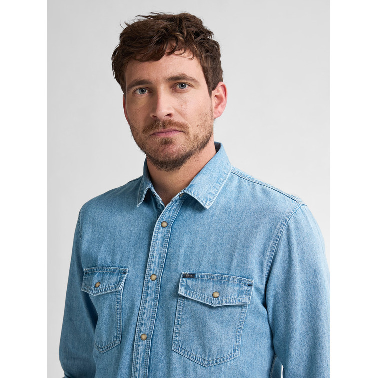 chemise homme  petrol industries men shirt long sleeve denim