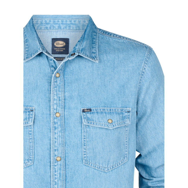 chemise homme  petrol industries men shirt long sleeve denim