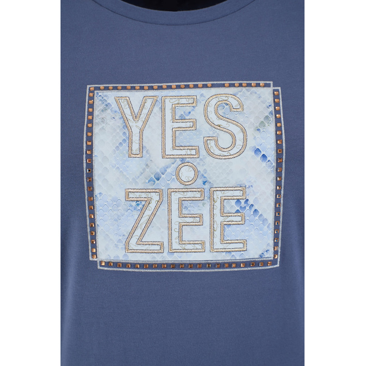 t-shirt femme  yeszee t-shirt donna girocollo, m/l