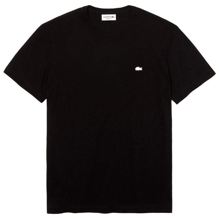 t-shirt homme  lacoste tee-shirt ras du cou manches c