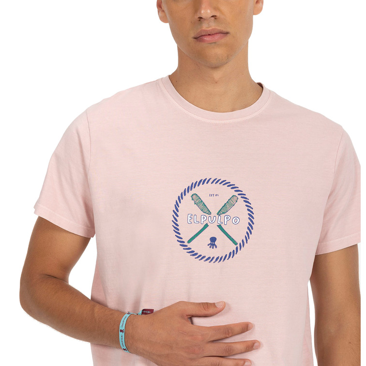 t-shirt homme  pulpo t-shirt estampado relieve rem